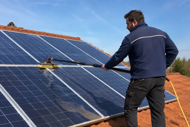Nettoyage et entretien de panneaux solaires à la Fresnais