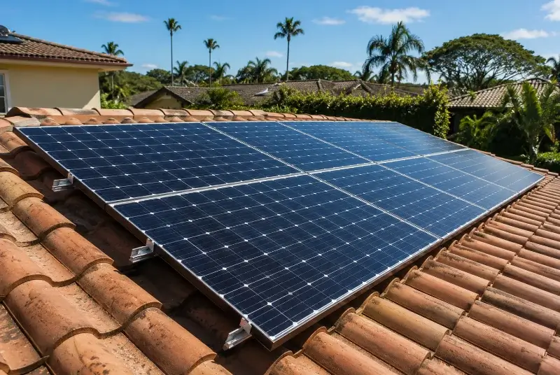 Installation de panneaux solaires à la Fresnais